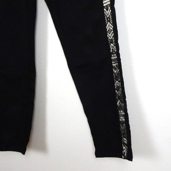 Ralph Lauren Skinny Ankle Jeans Women's Size 8 Black Beaded Stretch Denim - Picture 4 of 13